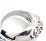 Bague 57 Bague en or blanc 18 ct avec diamants et rubis 58 Facettes 133/26 A 52 26
