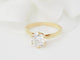 Bague 54 Bague solitaire en or jaune 18 kt et diamant 1,59 ct 58 Facettes 32058