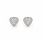 Boucles d'oreilles Boucles d'oreilles cœur vintage en or blanc 18 ct et diamants 58 Facettes EA-1003