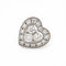 Boucles d'oreilles Boucles d'oreilles cœur vintage en or blanc 18 ct et diamants 58 Facettes EA-1003