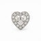 Boucles d'oreilles Boucles d'oreilles cœur vintage en or blanc 18 ct et diamants 58 Facettes EA-1003