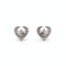 Boucles d'oreilles Boucles d'oreilles cœur vintage en or blanc 18 ct et diamants 58 Facettes EA-1003