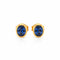 Boucles d'oreilles Boucles d'oreilles puces vintage en or jaune 18k et saphirs 58 Facettes EA-1002