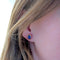 Boucles d'oreilles Boucles d'oreilles puces vintage en or jaune 18k et saphirs 58 Facettes EA-1002