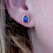 Boucles d'oreilles Boucles d'oreilles puces vintage en or jaune 18k et saphirs 58 Facettes EA-1002