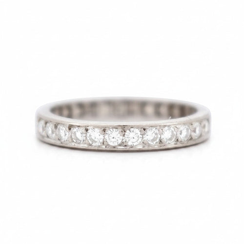 Bague 56 Art déco - Alliance en or jaune 18 ct et diamants 58 Facettes