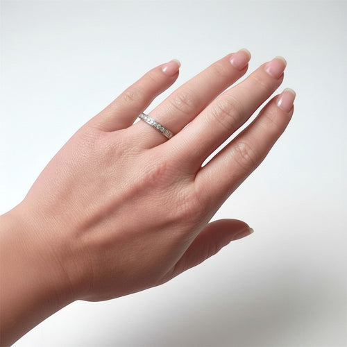 Bague 56 Art déco - Alliance en or jaune 18 ct et diamants 58 Facettes