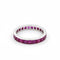Bague 52 Bague eternity en or blanc 18k et rubis 58 Facettes RI-1004