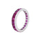 Bague 52 Bague eternity en or blanc 18k et rubis 58 Facettes RI-1004
