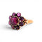 Bague 56.5 Victorien - Bague marguerite en or jaune 14k et grenats rhodolites 58 Facettes RI-1013