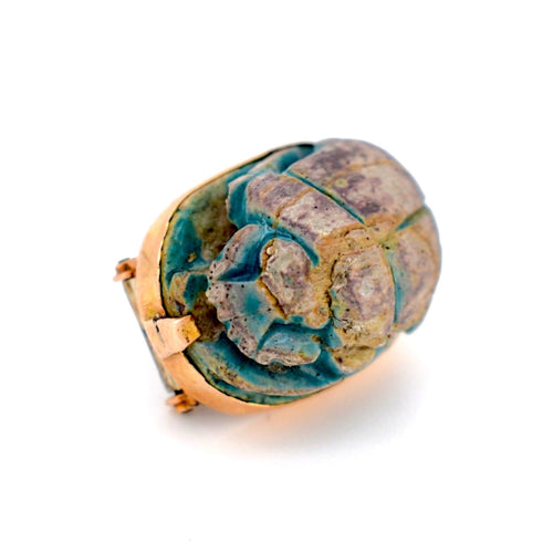 Broche Broche scarabée égyptienne ancienne en or 58 Facettes BRO-1006