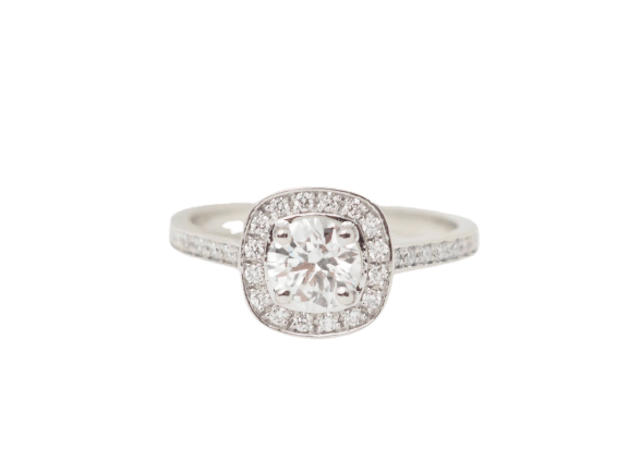 Bague 54 Bague solitaire en or blanc et diamants 0,68 ct 58 Facettes 31790/32624