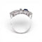 Bague 54 Art déco Toi et Moi - Bague en or blanc, saphir et diamants 58 Facettes