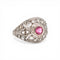 Bague 49 Art déco - Bague en platine, tourmaline rose et diamants 58 Facettes RI-1019