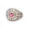 Bague 49 Art déco - Bague en platine, tourmaline rose et diamants 58 Facettes RI-1019