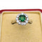 Bague 58 Mellerio - Bague Daisy en platine, émeraude et diamants 58 Facettes RI-1028