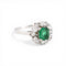 Bague 58 Mellerio - Bague Daisy en platine, émeraude et diamants 58 Facettes RI-1028
