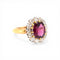 Bague 52 Belle Époque - Bague en or jaune 18k, grenat rubellite et diamants 58 Facettes RI-1025