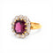 Bague 52 Belle Époque - Bague en or jaune 18k, grenat rubellite et diamants 58 Facettes RI-1025