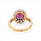 Bague 52 Belle Époque - Bague en or jaune 18k, grenat rubellite et diamants 58 Facettes RI-1025