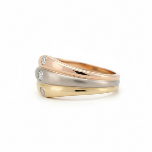 Bague 51 Cartier Trinity - Bague en or tricolore et diamants 58 Facettes RI-1018