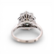 Bague 52.5 Bague marguerite française en or blanc, émeraude et diamants 58 Facettes RI-1020
