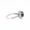 Bague 54 Bague halo en or 18k avec saphir et diamants 58 Facettes RI-1026