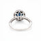Bague 54 Bague halo en or 18k avec saphir et diamants 58 Facettes RI-1026