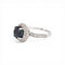 Bague 54 Bague halo en or 18k avec saphir et diamants 58 Facettes RI-1026