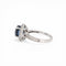 Bague 54 Bague halo en or 18k avec saphir et diamants 58 Facettes RI-1026