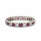 Bague 52 Bague éternité vintage en or 18k, rubis et diamants 58 Facettes RI-1035
