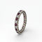Bague 52 Bague éternité vintage en or 18k, rubis et diamants 58 Facettes RI-1035
