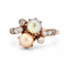 Bague 54 Belle Époque Toi et Moi - Bague en or rose, perles et diamants 58 Facettes RI-1014