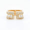 Bague 48 Jean Vendôme - Bague double anneau en or jaune et diamants 58 Facettes RI-1002