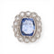 Bague 55 Art déco - Bague Pompadour en platine, saphir de Ceylan et diamants 58 Facettes RI-1034