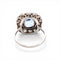 Bague 55 Art déco - Bague Pompadour en platine, saphir de Ceylan et diamants 58 Facettes RI-1034
