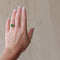Bague 52 Bague cocktail victorienne double halo en or jaune, émeraude et diamants 58 Facettes RI-1037