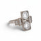 Bague 53 Art déco Toi et Moi - Bague en platine et diamants taille ancienne 58 Facettes RI-1048