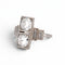 Bague 53 Art déco Toi et Moi - Bague en platine et diamants taille ancienne 58 Facettes RI-1048