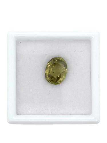 Saphir vert naturel - Pierre ovale 2,47 ct, Ceylan