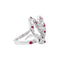 Bague 55 Giovanni Ferraris - Bague en or blanc, diamants et rubis 58 Facettes 35698