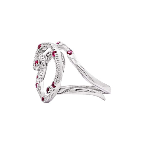 Bague 55 Giovanni Ferraris - Bague en or blanc, diamants et rubis 58 Facettes 35698