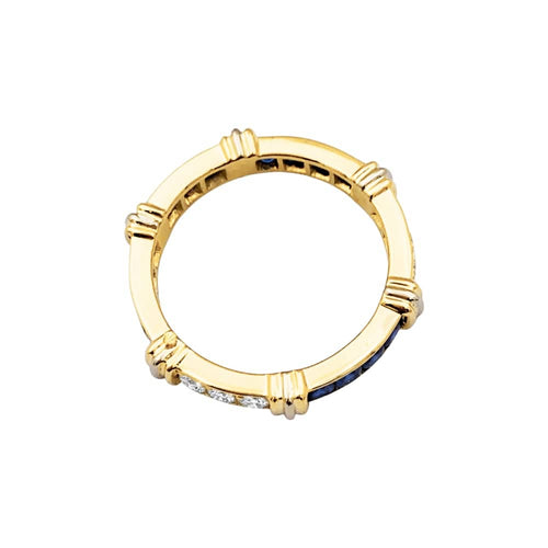 Bague 51 Cartier Psychée - Bague en or jaune, diamants et saphirs 58 Facettes 35681