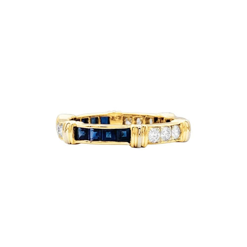 Bague 51 Cartier Psychée - Bague en or jaune, diamants et saphirs 58 Facettes 35681