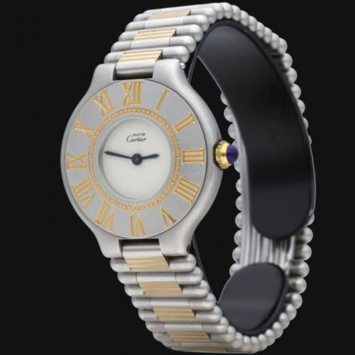 Montre Cartier Must 21 - Montre en or jaune et acier 58 Facettes MT44969