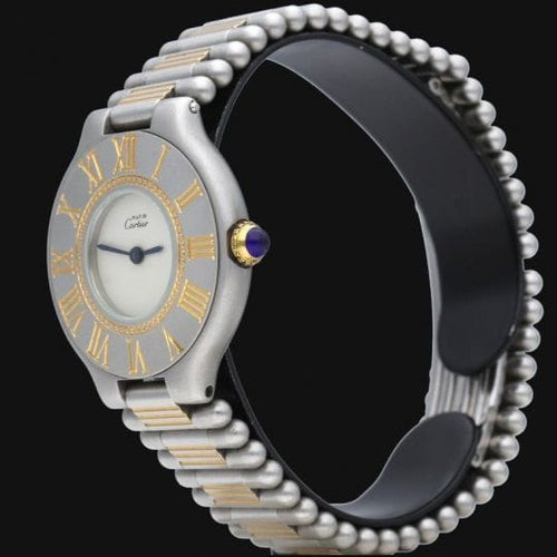 Montre Cartier Must 21 - Montre en or jaune et acier 58 Facettes MT44969