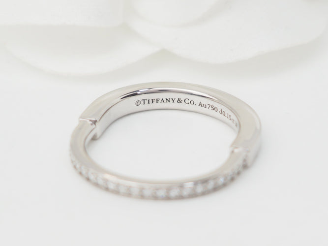 Bague 54 Tiffany & Co Lock - Bague en or blanc et diamants 58 Facettes 33130