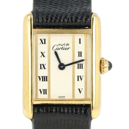 Montre Cartier Tank Vermeil - Montre en plaqué or 58 Facettes MT44835