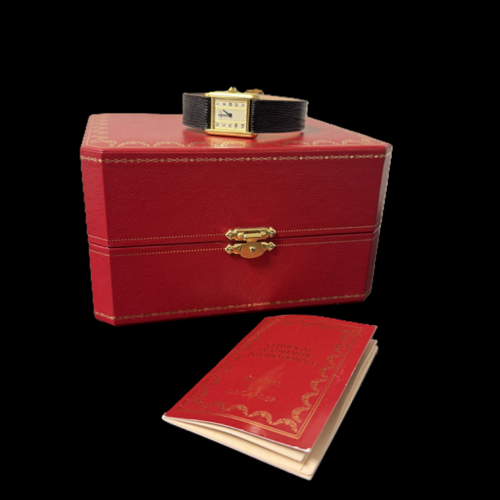 Montre Cartier Tank Vermeil - Montre en plaqué or 58 Facettes MT44835