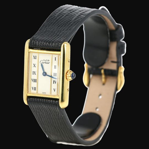 Montre Cartier Tank Vermeil - Montre en plaqué or 58 Facettes MT44835